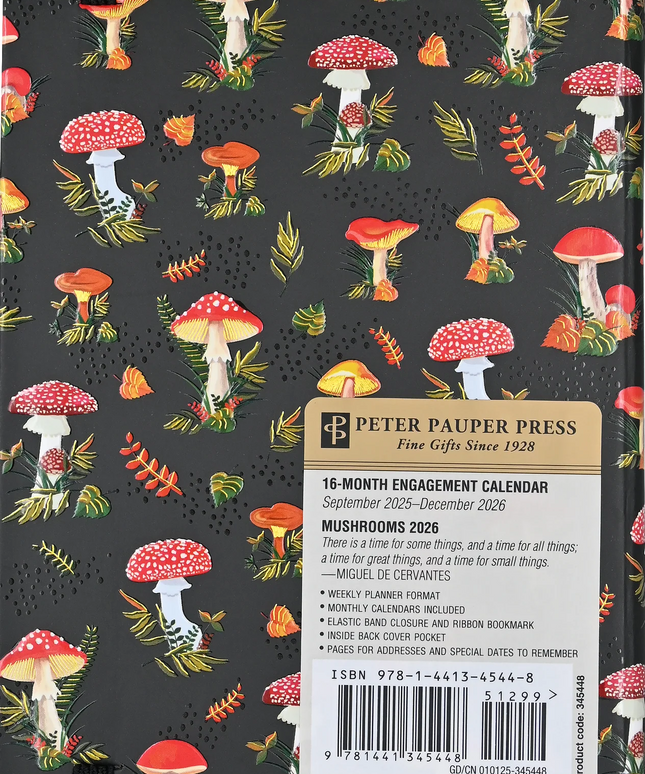 Agenda 2026 Sem Vista 16M - Mushrooms