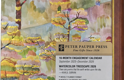 Agenda 2026 Sem Vista 16M - Watercolor Treescape