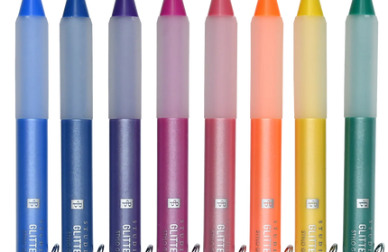 Set 8 Bolígrafos Gel - Glitter
