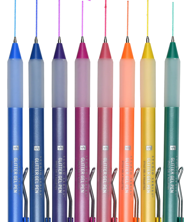 Set 8 Bolígrafos Gel - Glitter