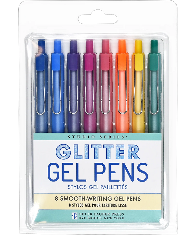 Set 8 Bolígrafos Gel - Glitter