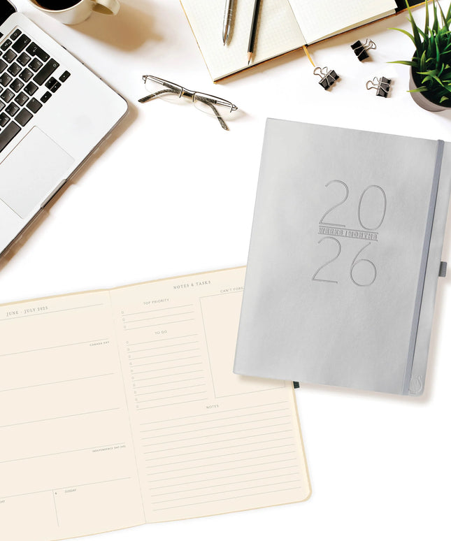 Agenda 2026 18M Semanal A4 Apollo - Plateado