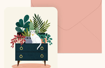 Caja Tarjeta con Sobre - House Cat