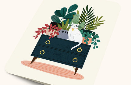 Caja Tarjeta con Sobre - House Cat
