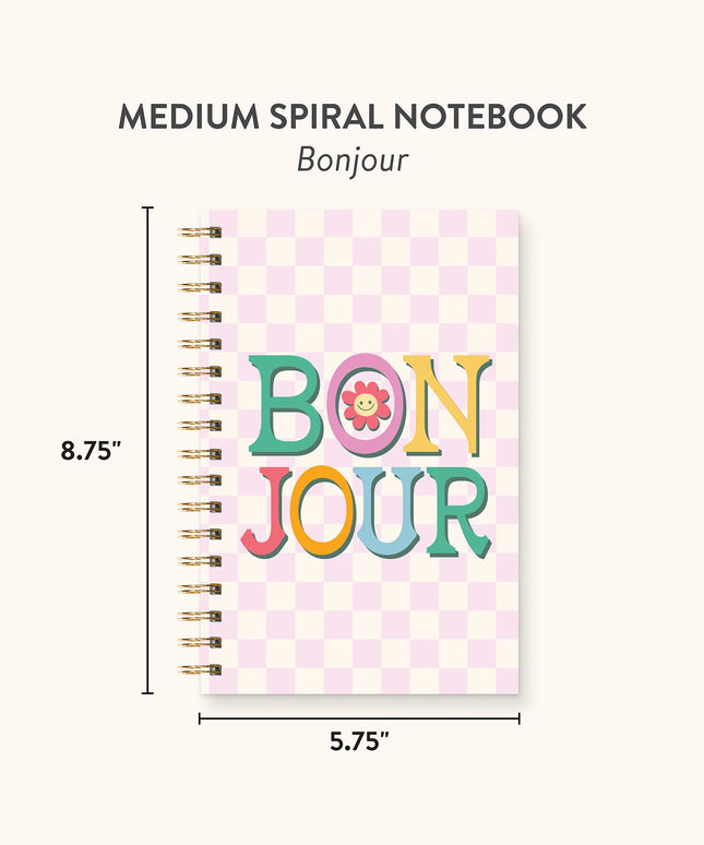 Cuaderno Anillado Mediano TD - Bonjour