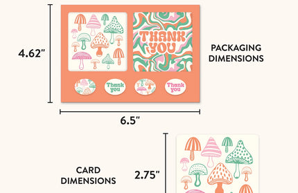 Set 12 Mini Tarjetas con Sobres y Stickers - Wild Realm