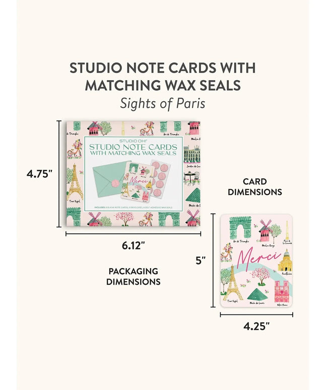 Caja Tarjetas con Sobres y Sellos Sight of Paris