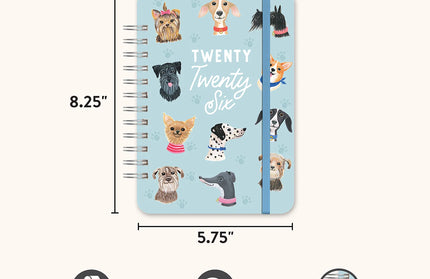 Agenda 2026 Anillada Sem Vista 17M - Doggone Cute