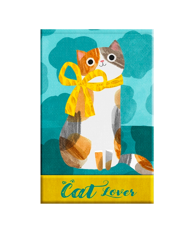 Libreta Cierre Magnetico Planet Cat Verde