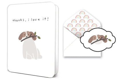 Tarjeta con Sobre Agradecimiento - Thanks, I love It!