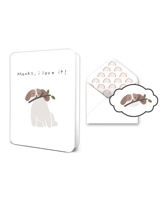 Tarjeta con Sobre Agradecimiento - Thanks, I love It!