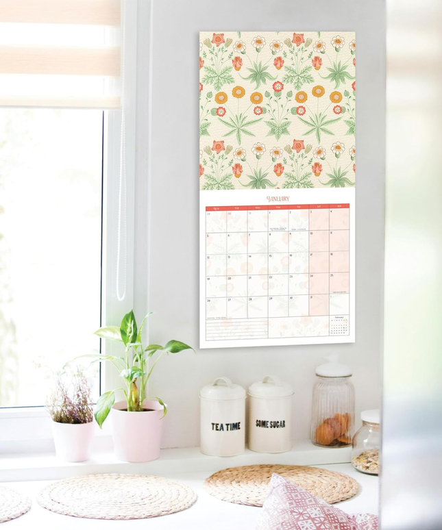 Calendario 2026 Familiar 12M - William Morris