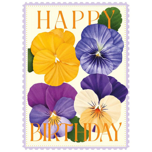 Tarjeta con Sobre Cumpleaños Pansies