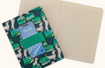 Libreta Mediana con Elástico para Celular - Smart Pups