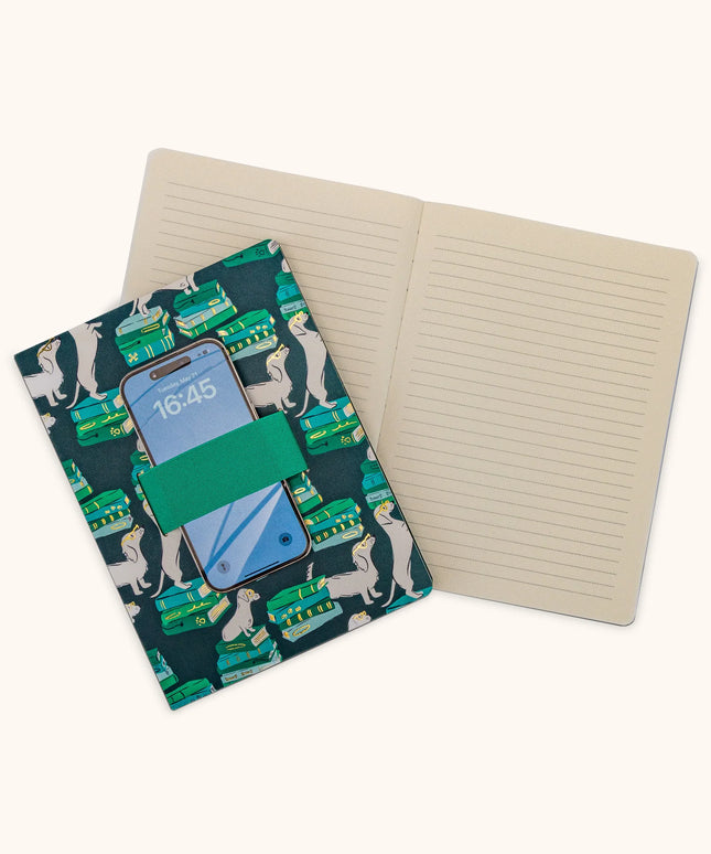 Libreta Mediana con Elástico para Celular - Smart Pups