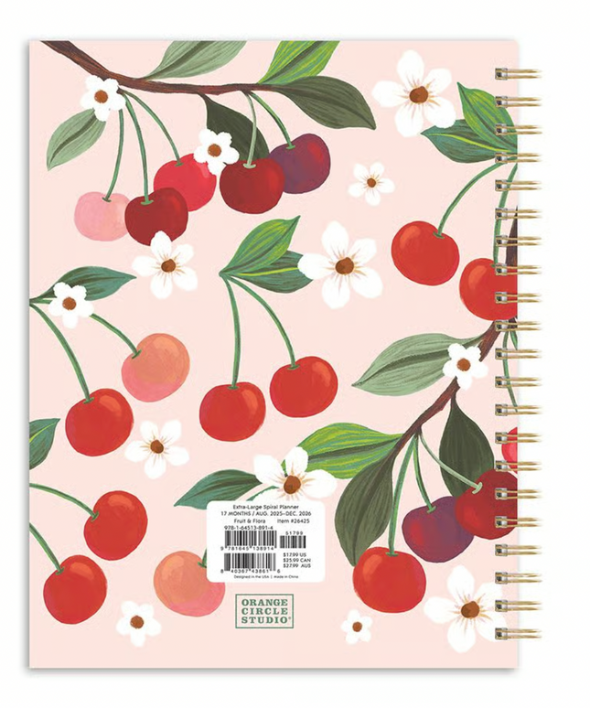 Agenda 2026 XL Sem Vista 17M - Fruit and Flora