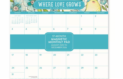 Calendario 2026 Magnético 17M - Where Love Grows