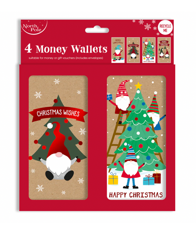 Set de 4 Sobre Billete Navidad - Gonk