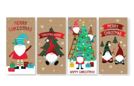 Set de 4 Sobre Billete Navidad - Gonk