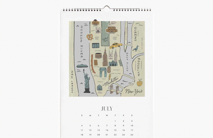 Calendario de pared 2027 - Bocetos de Viaje