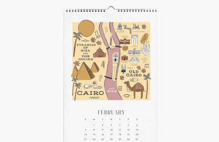 Calendario de pared 2027 - Bocetos de Viaje