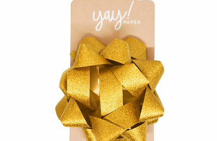 Cinta Regalo Grande Glitter - Dorada