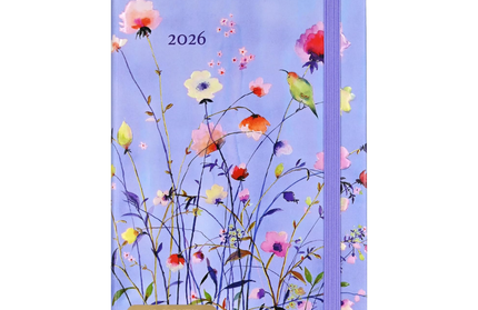 Agenda 2026 Sem Vista 16M - Lavender Wildflowers