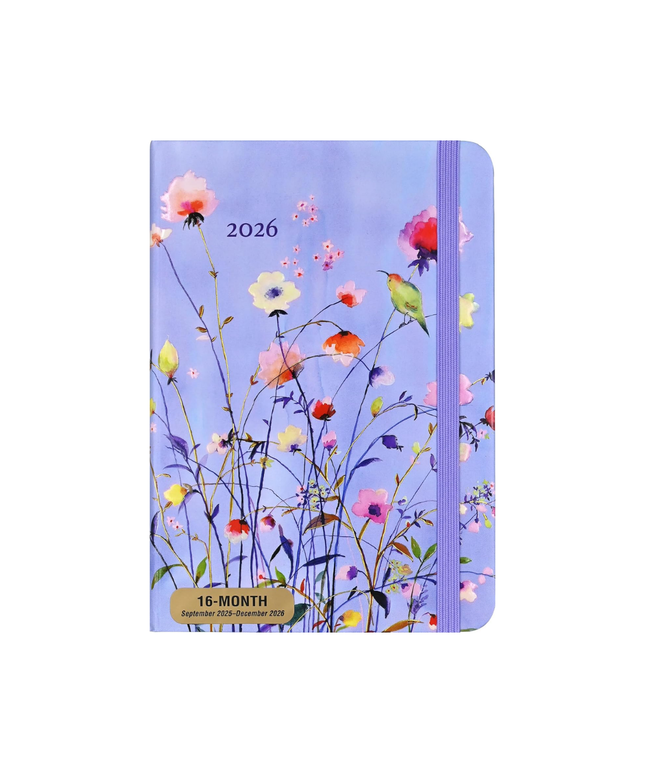 Agenda 2026 Sem Vista 16M - Lavender Wildflowers