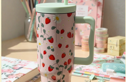 Vaso Acero Inoxidable 1.2L - Frutillas