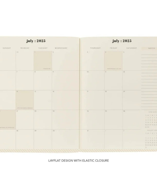 Agenda 2026 18M Semanal A4 - Gingham