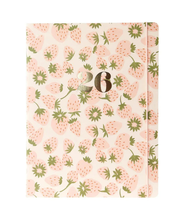 Agenda 2026 18M Semanal A4 - Strawberries