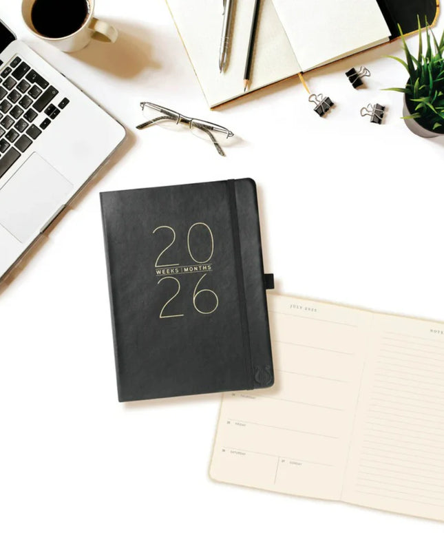 Agenda 2026 18M Semanal A5 Apollo - Negro