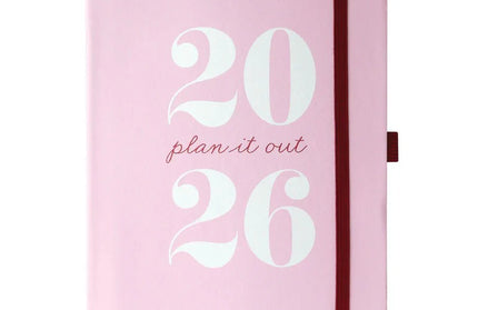 Agenda 2026 18M Semanal A5 - Typographic Pink
