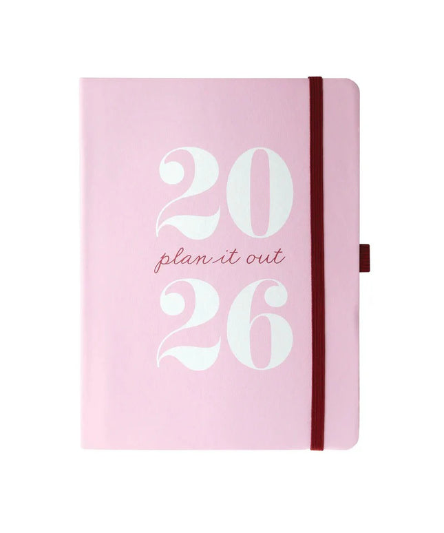 Agenda 2026 18M Semanal A5 - Typographic Pink