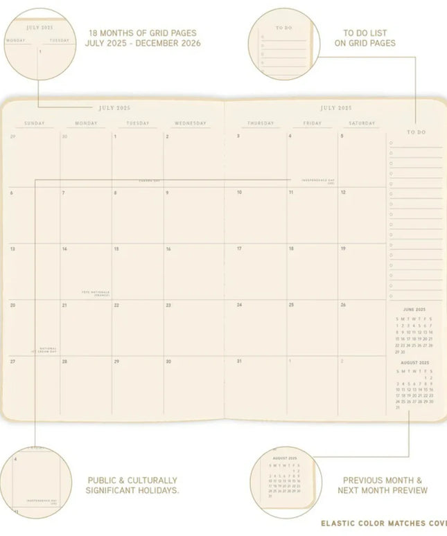 Agenda 2026 18M Semanal A4 Apollo - Plateado