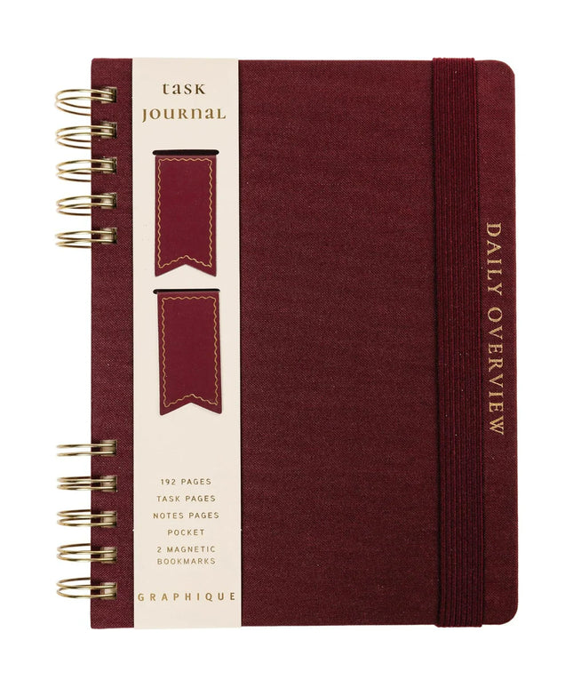 Cuaderno Composición Marcadores Magnéticos - Rojo Ciruela