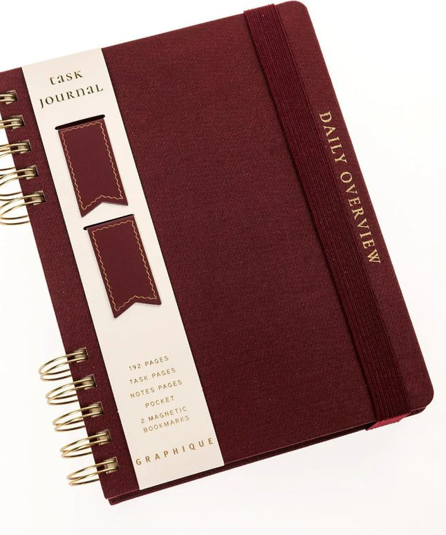 Cuaderno Composición Marcadores Magnéticos - Rojo Ciruela
