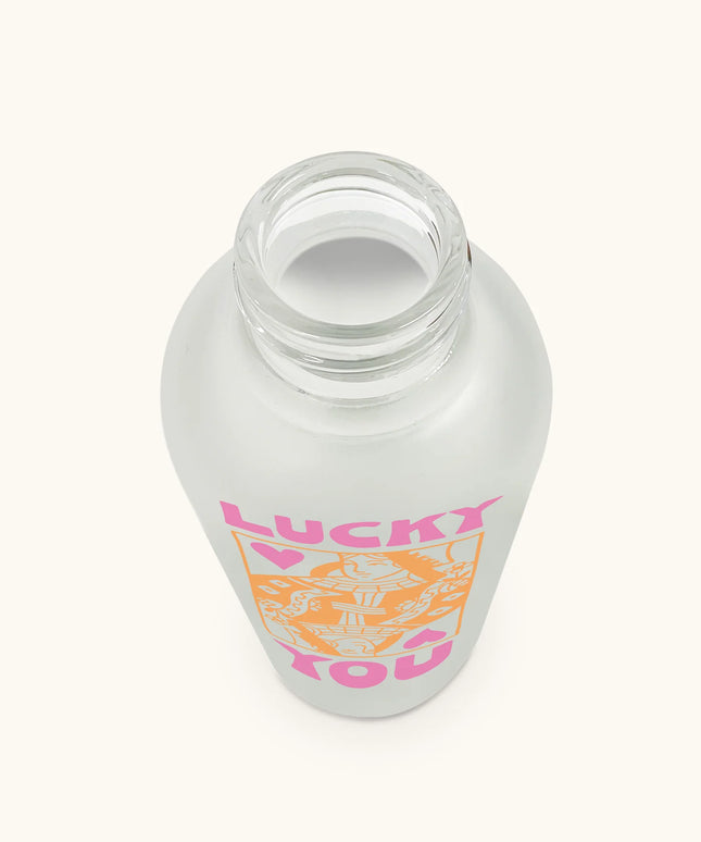 Botella de Vidrio con Bombilla - Lucky Card