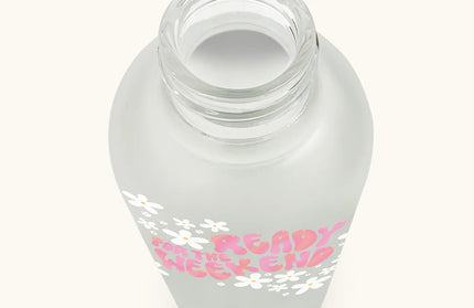 Botella de Vidrio con Bombilla - Get Ready for the Weekend