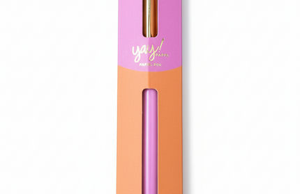 Bolígrafo Metalico Tinta Azul - Rosa y Naranja