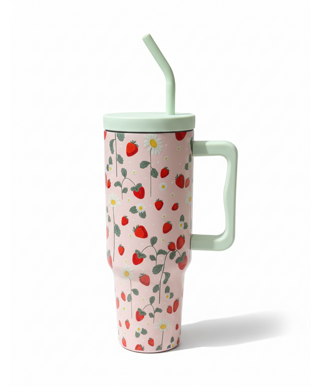 Vaso Acero Inoxidable 1.2L - Frutillas