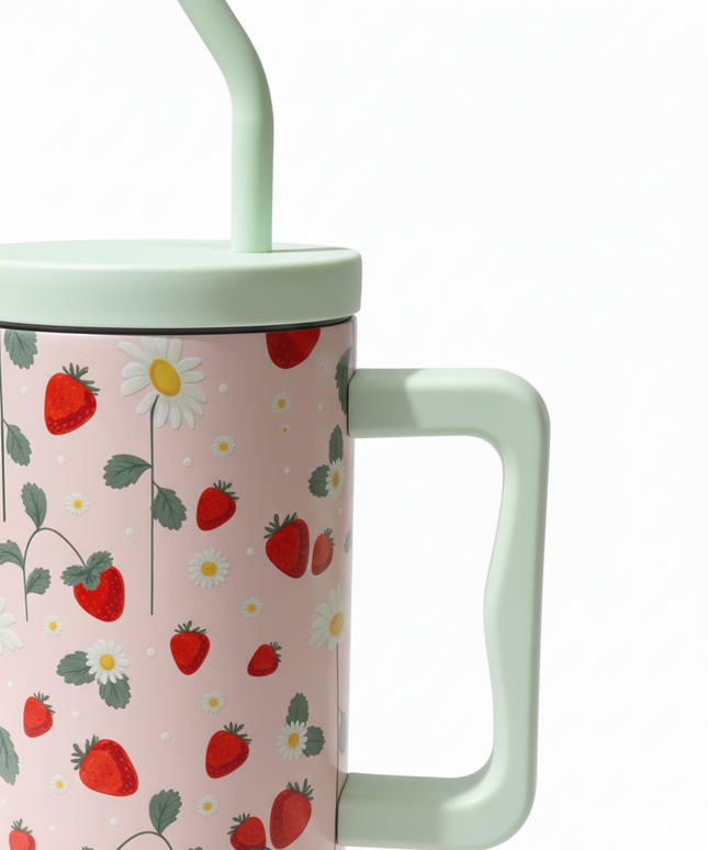 Vaso Acero Inoxidable 1.2L - Frutillas