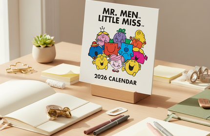 Calendario 2026 Mediano Pared 12M - Mr. Men Little Miss
