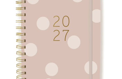 Agenda 2027 18M Semanal Anillado A5 - Taupe Puntos