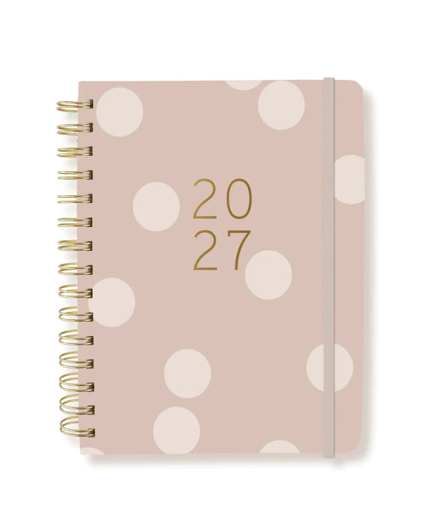 Agenda 2027 18M Semanal Anillado A5 - Taupe Puntos