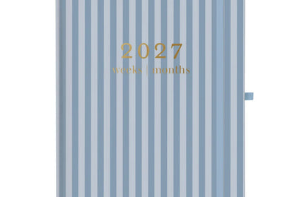 Agenda 2027 18M Semanal A5 - Rayas Azul