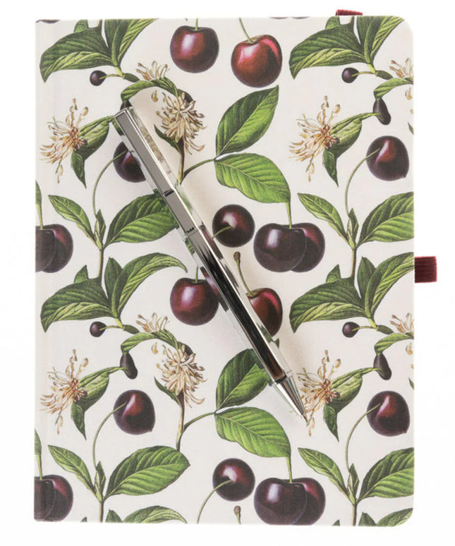 Libreta Composición con Boligrafo - Cerezas