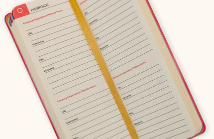 Libreta de Contraseñas - Fucsia
