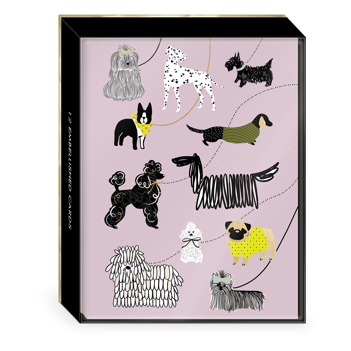 Caja 12 Tarjetas y Sobres Perros