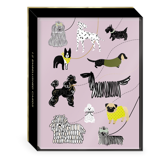 Caja 12 Tarjetas y Sobres Perros